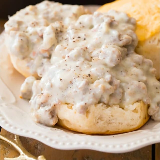 SIDE SAUSAGE GRAVY ON A BISCUIT