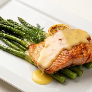 WILD CAUGHT SALMON WITH ASPARAGUS