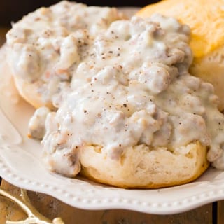 SIDE SAUSAGE GRAVY ON A BISCUIT